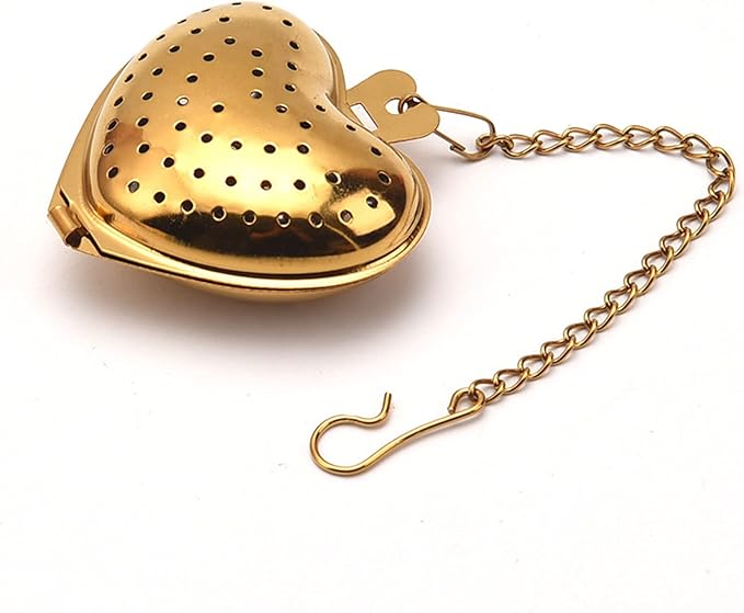 Heart Shape Stainless Steel Tea Infuser Filter with Chain Strainer