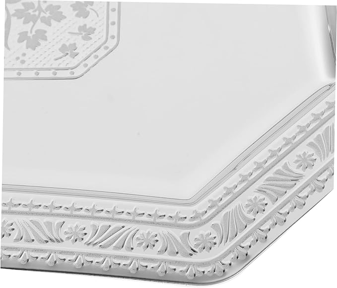 Cabilock Elegant Double Ear Food Serving Tray Decorative Party Platter Snack Plate for Bathroom Countertop