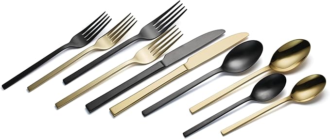 Allay Mixed 40 Piece Everyday Flatware Set, Service For 8