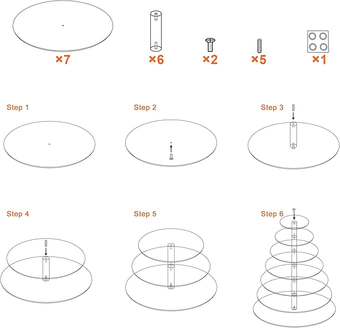 7 Tier Large Cupcake Stand, Round Cupcake Stand for 100 Cupcakes, Tiered Cupcake Display Stand, Clear Acrylic Cup Cake Tower Stand, Dessert Table Display Set for Gatherings and Celebrations