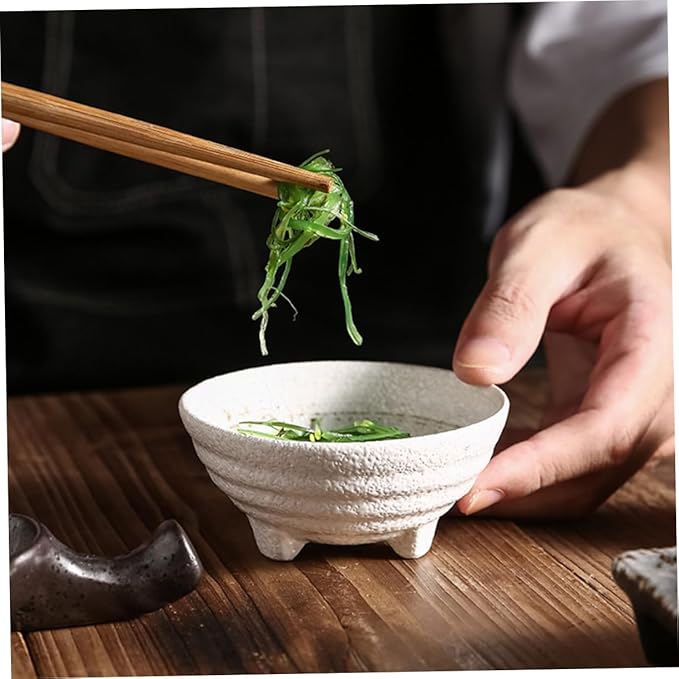 4pcs Ceramic Side Dish Appetizer Plates Ceramic Dip Dishes Ceramic Sauce Bowls Sushi Dipping Bowl Sauce Seasoning Plate Sauce Dish Mini Dipping Plates Ceramics Small Dish