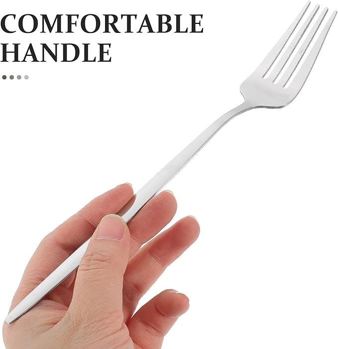 30pcs Stainless Steel Cutlery Set Silver Flatware Serving Utensils Steak Forks Spoons Knives Dinner Tableware for Home and Restaurant