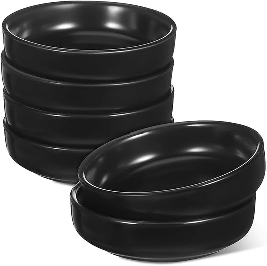 PRETYZOOM 6pcs Japanese Ceramic Dipping Dishes Elegant Appetizer Plates for Sushi Sauces Dips Desserts Snacks Serving Bowls Finish