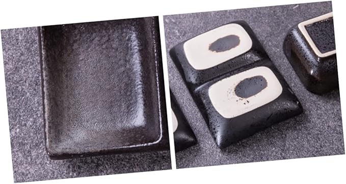 PRETYZOOM 2pcs Ceramic Sauce Dishes Square Shape Flavor Dish Versatile Appetizer Plates for Condiments Fruits and Snacks for Home Restaurant and Entertaining