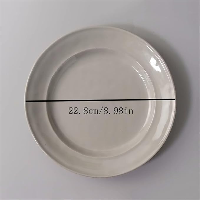 SONGCHAO Party Supplies Plate Ceramic Household Dishes Breakfast Lunch Dinner Afternoon Tea Steak Household Commercial Kitchen Fruit Tray Party Plates (Color : 011)