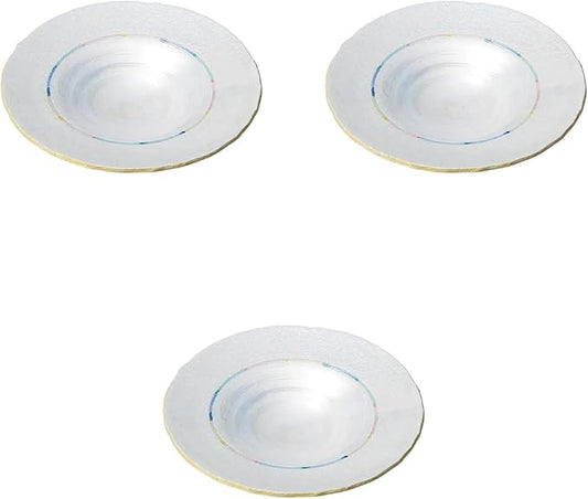 Set of 3 Raster Color Appetizer Plates, 8.3 x 1.3 inches (21.3 x 3.4 cm) | Round Plate (Small) Setomonohonpo