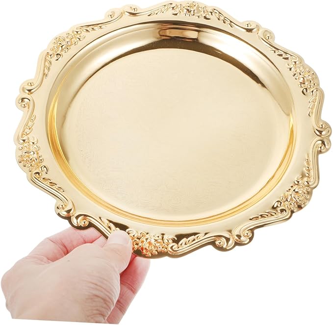 Healifty Elegant Serving Tray Platter for Snacks Jewelry Crafts Display Scratch Resistant Easy to Clean for Parties Home Decor