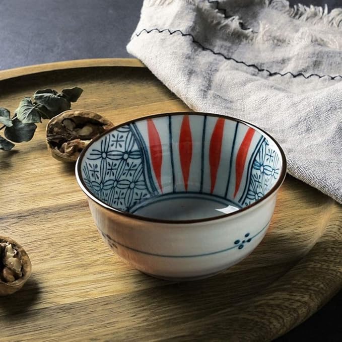 Appetizer Plates, Ceramic Sushi Dinnerware 8pc Set,Sushi Plates Soup Sauce Bowls,Dip Dish for Serving Dips, Dressings, Sauces, Appetizers-B