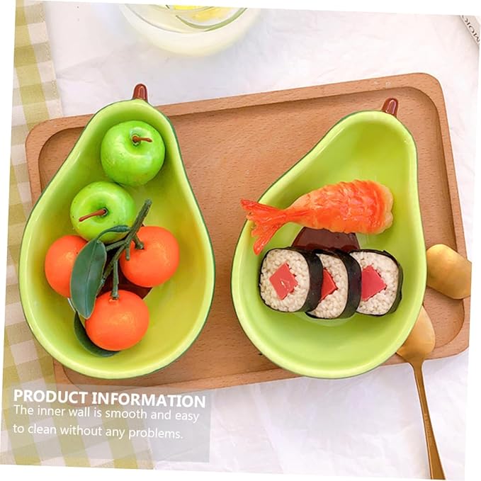1pc Avocado Shape Ceramic Plate Medium Appetizer and Dessert Dish for Fruits and Snacks for Parties Family Gatherings and Restaurants