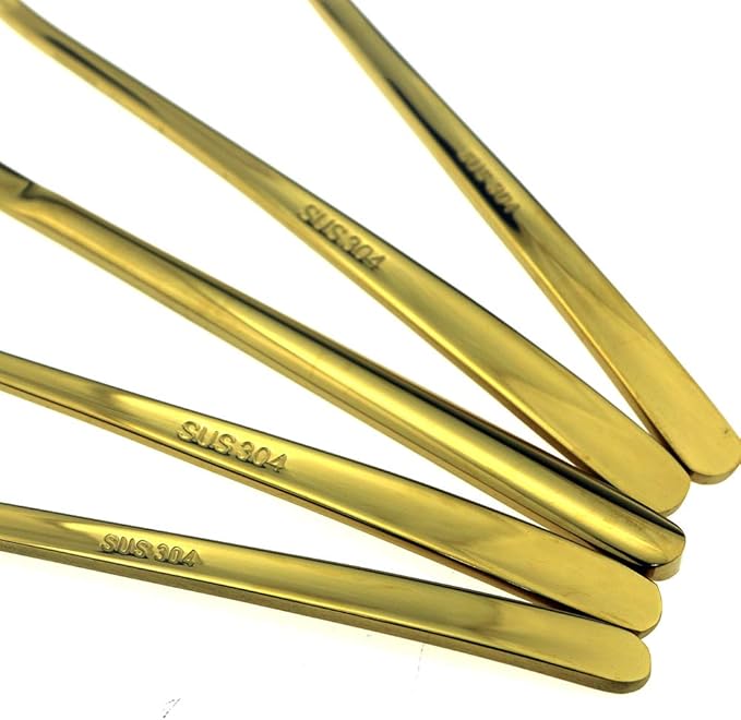 JASHII Mirror Polished Gold 20-Piece SUS304 Stainless Steel Flatware Set,Silverware Set Dinner Knife Fork Spoon Dessert Fork Salad Spoon Service for 4