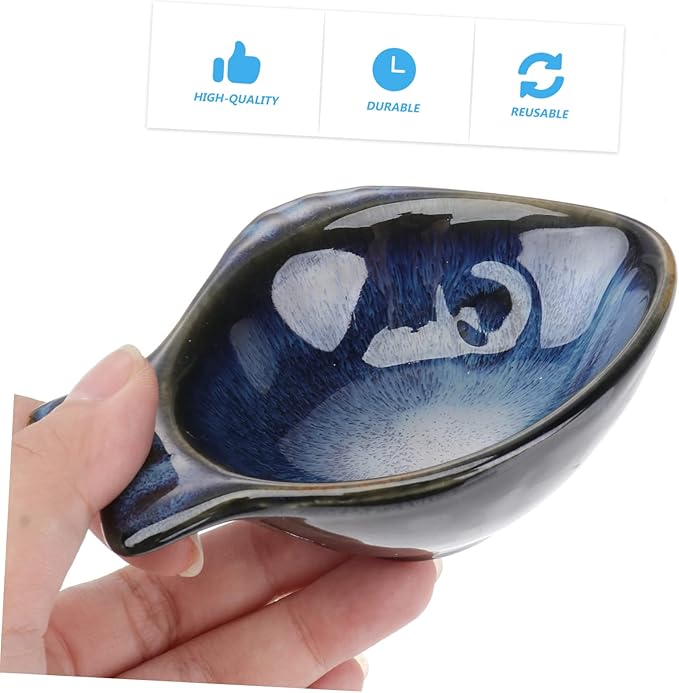 Unique Japanese Fish Plates Ceramic Condiment Dish Dipping Sauce Bowl for Appetizers Seasoning Boys and Girls Families