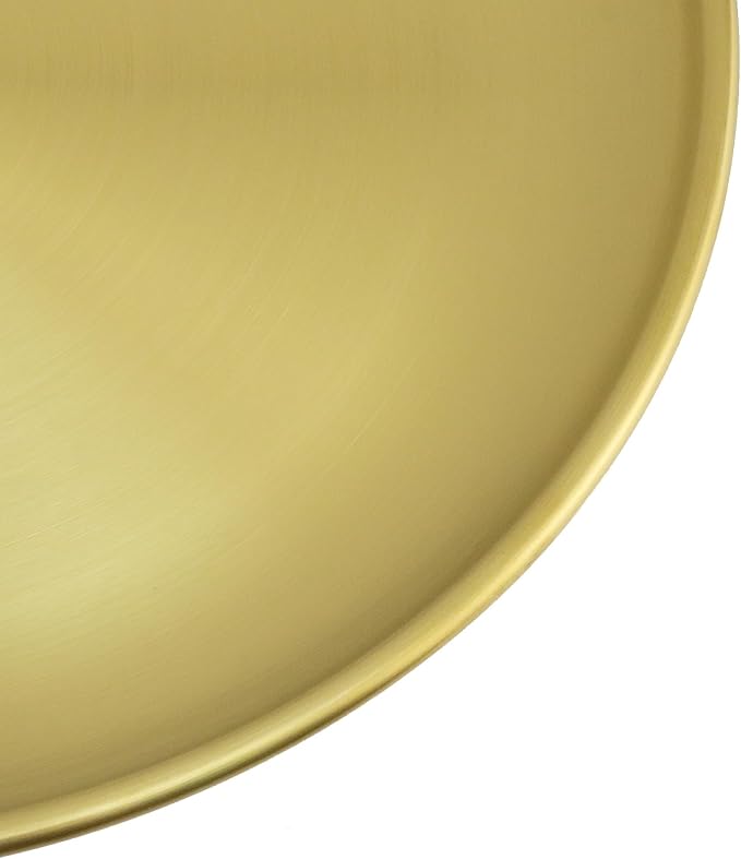 Antrader Metal Serving Tray,Stainless Steel Round Tray Circular Metal Platter for Bathroom/Bedroom/Kitchen,Gold (2Pcs)