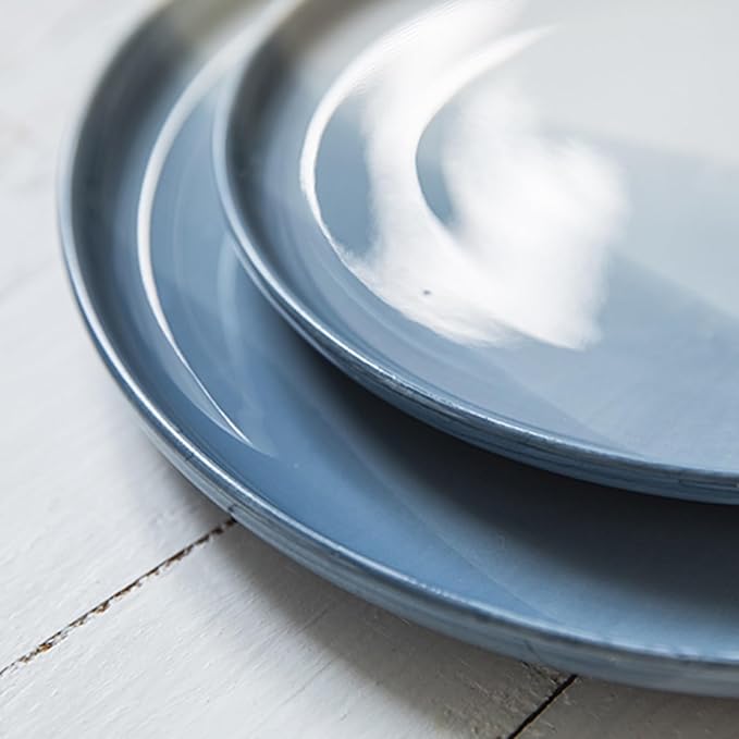 SONGCHAO Party Supplies Fruit Tray Dinner Plate Ceramic Household Dishes Round Steak Plate Dessert Plate Simple Western Food Plate 8/10 Inches Party Plates (Color : 8 inch)