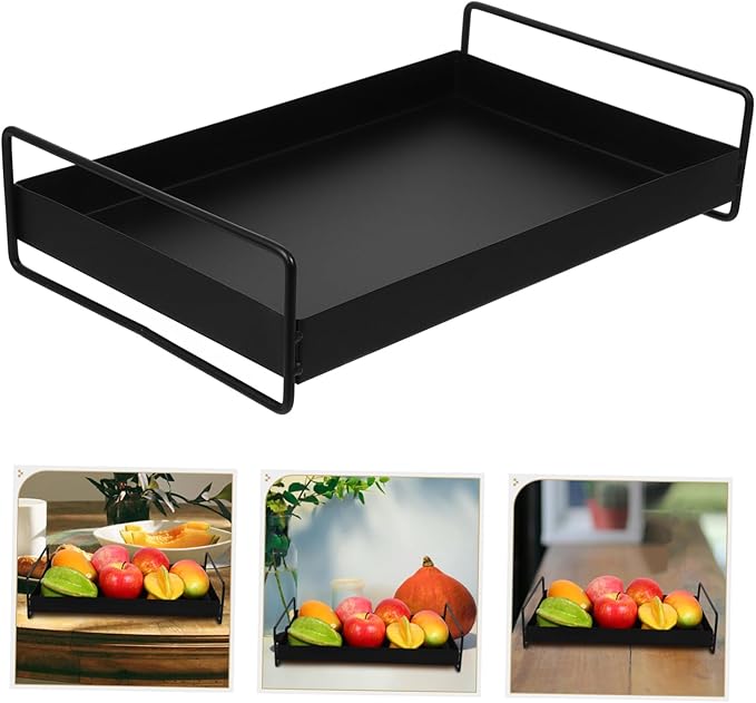 Elegant Metal Serving Tray Snack and Fruit Plate Portable Space-Saving for Family and Friends