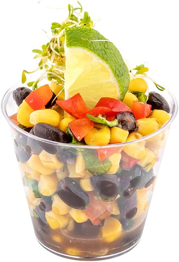 Restaurantware-4 Ounce Mini Dessert Cups, 100 Square Small Appetizer Cups - Durable, Disposable, Clear Plastic Parfait Cup, Serve Mousse, Puddings, Or Samples, For Weddings Or Parties