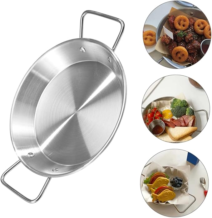 VOSAREA Microwave Safe Dinner Plate Multifunctional Snack Plate for Home Elegant Salad Dish Party Platter Silver