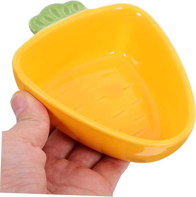 Ciieeo Carrot Shaped Ceramic Sauce Plate Multi-use Plate Dipping Bowl Soy Sauce Vinegar Mustard Dish
