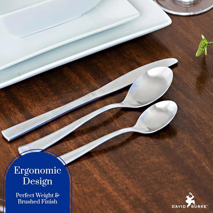 David Burke 20-Piece Avignon Flatware Set - Premium Stainless Steel Silverware, Elegant Utensil Set, Service for 4