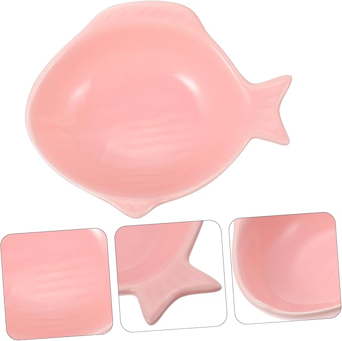 Homoyoyo Fish Shape Snack Plate Ceramic Sauce Dishes for Kitchen for Seasoning Sauce Plates Kitchen Supplies