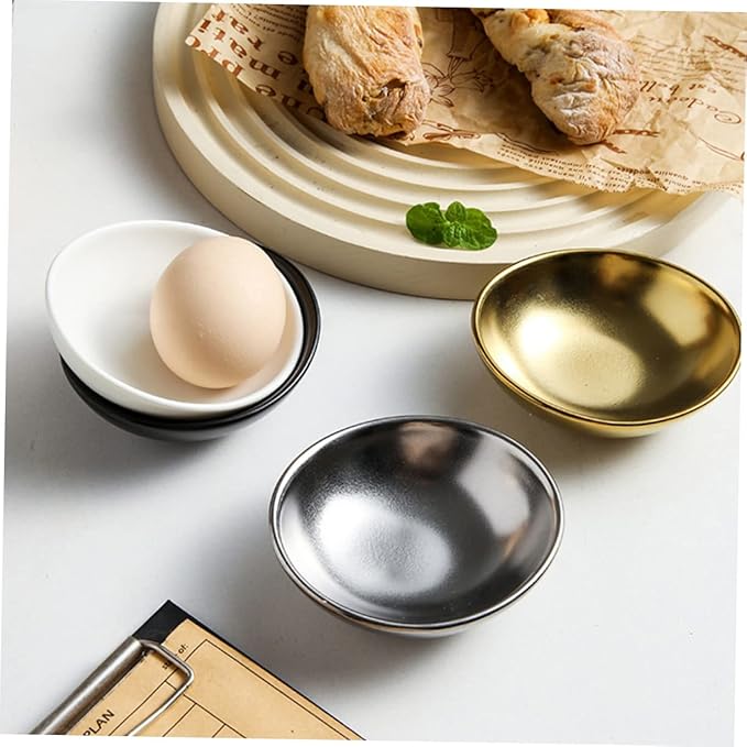 Alipis 4pcs Assorted Color Seasoning Dishes for Sushi and Condiments -shaped Small Plates for Vinegar Sauce and Dipping Sauces for Appetizers and Table Settings