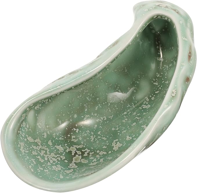 STOBAZA Shell Bowl Ceramic Seashell Shaped Dish Candy Nautical Clam Shell Bowl Appetizer Plate Dessert Plate Food Serving Tray Nuts Fruits Jewelry Tray B