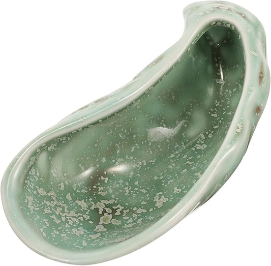 STOBAZA Shell Bowl Ceramic Seashell Shaped Dish Candy Nautical Clam Shell Bowl Appetizer Plate Dessert Plate Food Serving Tray Nuts Fruits Jewelry Tray B