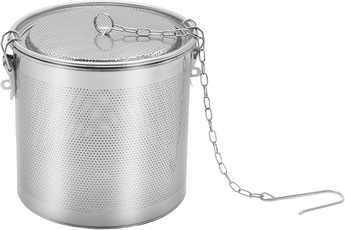 MDEOOSKY Extra Fine Mesh Holes Seasoning Strainer Tea Ball Filter, 5.11"L x 5.11"W x 5.70"H Stainless Steel Multifunctional Kitchen Tool for Cooking, Seasoning, and Brewing Tea, 14x14x14cm