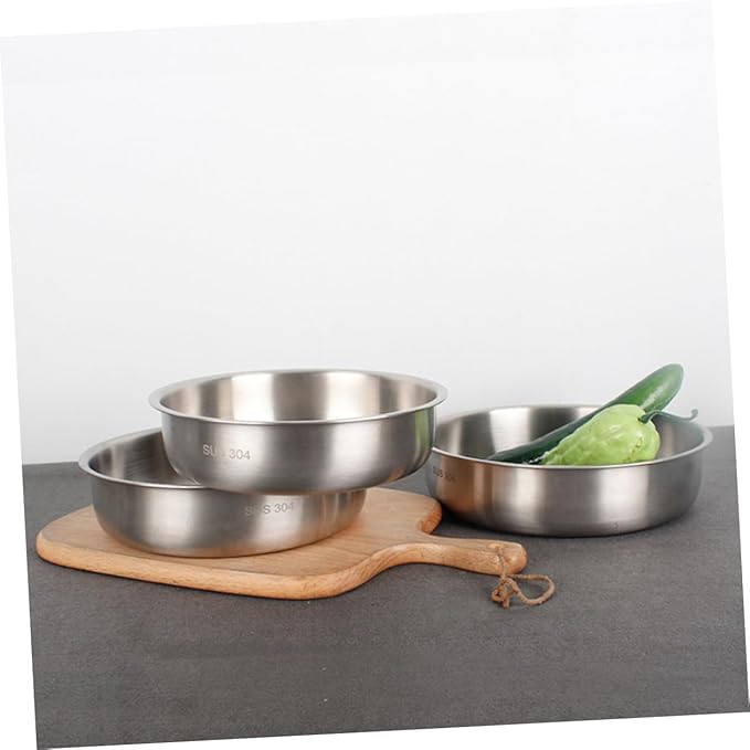 PRETYZOOM Stainless Steel Serving Tray Food Plate for Pasta Desserts Fruits Easy to Clean for Restaurants Buffets Parties