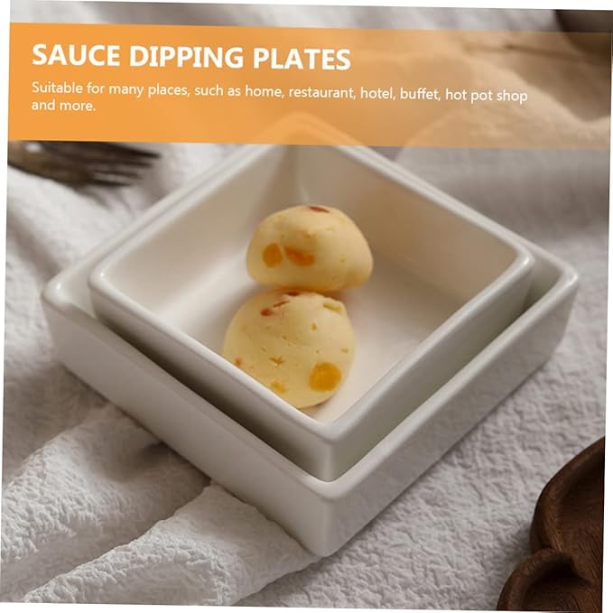 2pcs Seasoning Dishes Elegant Appetizer Plates Dessert Bowls for Home Restaurants and Parties for Sauces and Table Decor