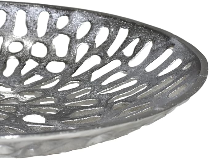 BBH Home's Handmade Silver Novelty Shaped Aluminium Tray 5.51 x 5.51 x 1.37 AMBBVK063AB2020