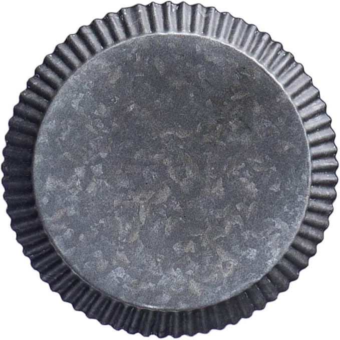 Galvanized Metal Serving Tray Rustic Farmhouse Decor Large Vintage Iron Plate for Food Fruit Appetizers Decorative Table Centerpiece for Home Office Weddings Parties