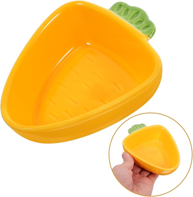 HEALLILY Carrot Shape Ceramic Dipping Bowl Cute Porcelain Sauce Plate for Sushi Kimchi Desserts Small Dish for Appetizers and Condiments Unique Kitchenware for Parties and Family Meals