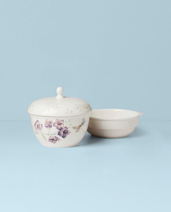 Lenox Butterfly Meadow 3-Piece Stackable Bowl Set, 3.05 LB, Multi