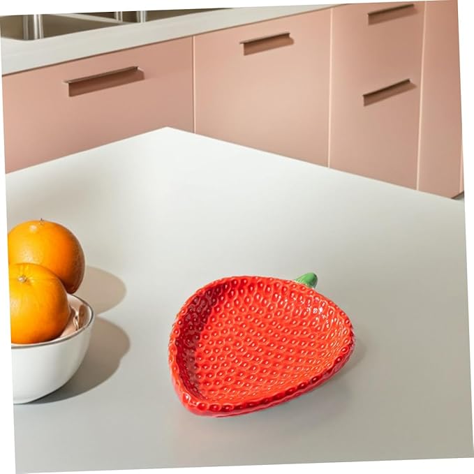 Appetizer Plate: Strawberry Design Ceramic Dessert And Snack Dish - Serving Plate - Strawberry Dish Enhance Dining Experience