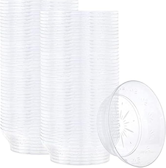 PLASTICPRO Premium Heavy Weight Crystal Clear Disposable Hard Plastic Plate (240, 10 Ounce Bowls)