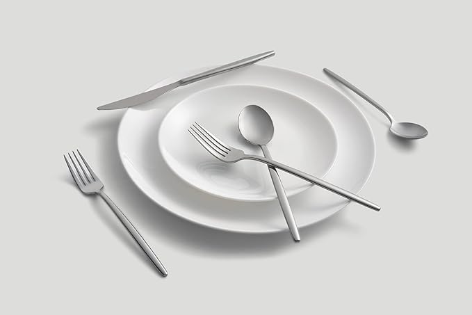 Cambridge Zalika Mirror Piece Flatware Set, 20 Count, No Color (Pack of 2)