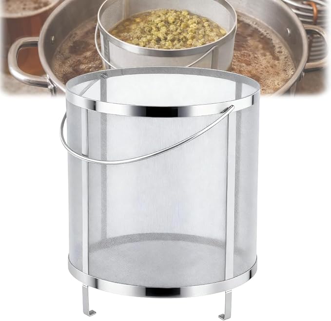 Gekufa Hop Filter 300 Micron 304 Stainless Steel – 13.8" x 13.8" Dry Hop Strainer for Homebrew, Beer, Wine, Tea & Coffee – Rust-Resistant Mesh, Dishwasher Safe, Easy to Clean (13.8" x 13.8")