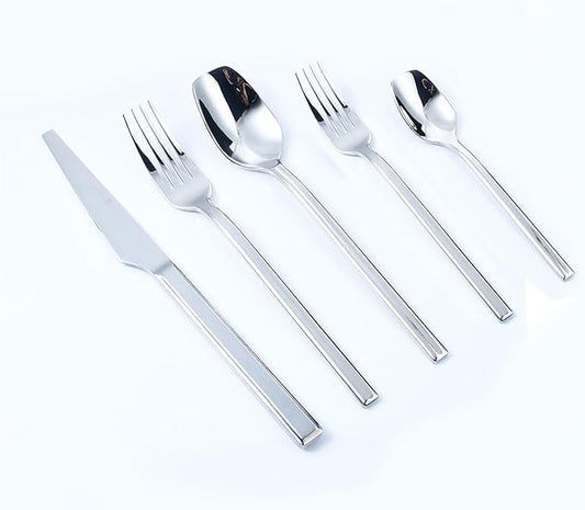 silverware set, 18/10 stainless steel flatware set for 18, 90-piece set, flatware sets with serving utensils, tableware set for dining restaurant hotel