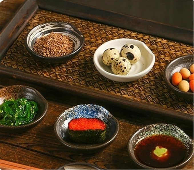 Appetizer Plates Dipping Bowls Small Bowls for Dips, Snacks Ceramic Soy Sauce Dish Kitchen Supplies for Condiment