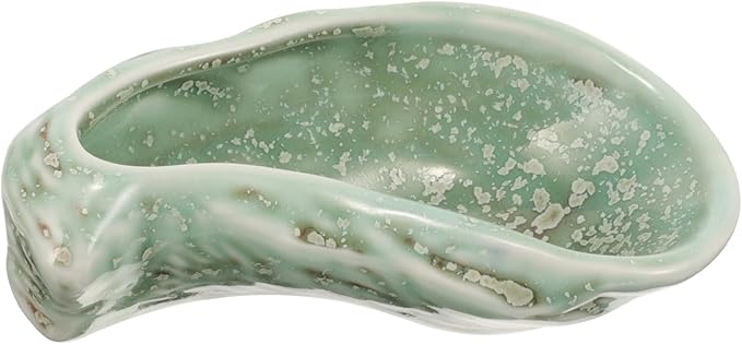 Rustic Ceramic Serving Plate Set Vintage Oyster Shell Dish for Appetizers Caviar and Small Dishes Food Grade Restaurants and Entertaining
