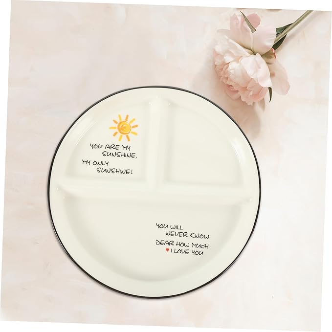 Ceramic Divided Serving Plate Sectioned Tableware for Snacks Desserts and Appetizers Elegant Design for Home Parties and Gatherings