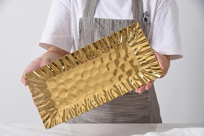 Pampa Bay Mascali D'oro Rectangular Tray, 15" x 7.5" x 1"