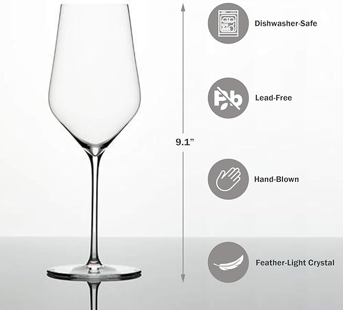 Zalto Denk'Art White Wine Glass made from Lead-Free Crystal | Boxed Set of 6