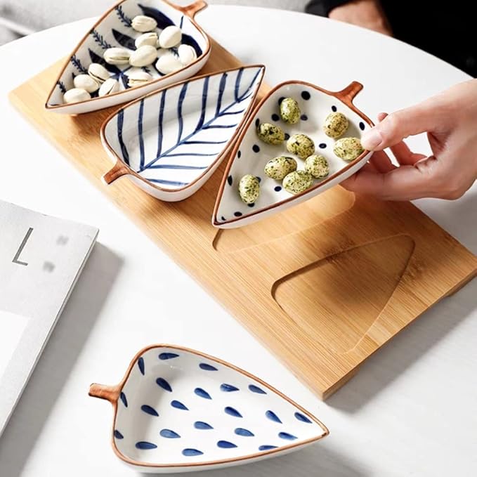 Dipping Sauce Bowls Appetizer Bowls Modern Creative Snack Plate With Tray Fruit Plate Snack Fruit Dried Fruit Dessert Dessert Cookie Plate Appetizer Plate Ceramic Dip Bowls Dipping Sauce Bowls