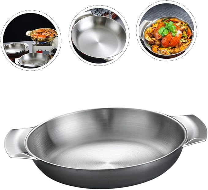 Stainless Steel Snack Serving Tray Food Plate Elegant Design for Parties Easy to Clean Pizza Tray for Buffets and Entertaining Silver Finish