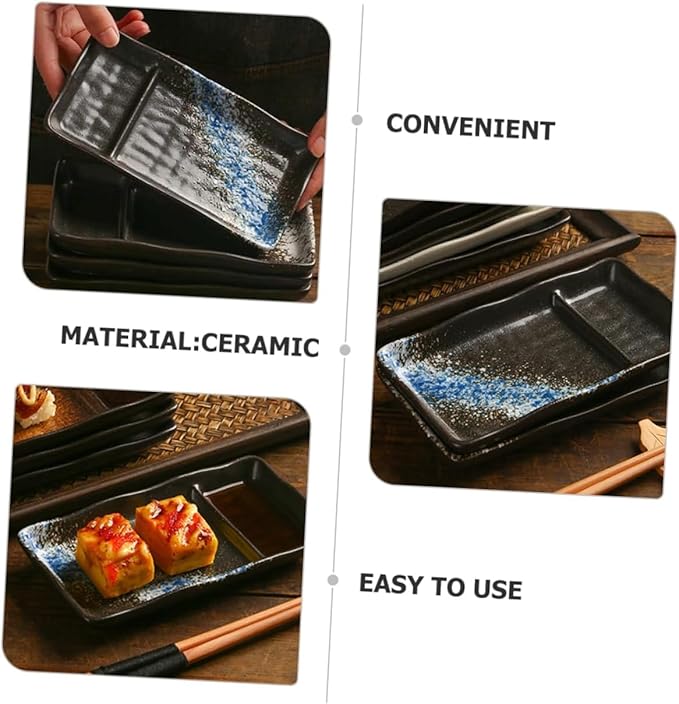 Sushi Ceramics Dumpling Sauce Plate Ceramic Plate Serving Plates Household Food Dish Appetizer Plates dip