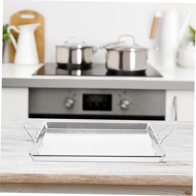 Zerodeko Metal Serving Tray for Vermicelli Steaming Dish for Home Kitchens Restaurants and Hotels Easy to Clean with Smooth Surface Authentic Guangdong