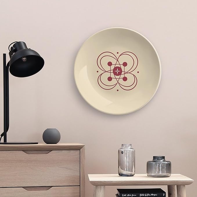 Decorative Plate 10inch Bone China Dessert Plates with Display Stand Ornament Ceramic Plates Simple Icon Art Crafts Porcelain Plate for Home Club Living Room