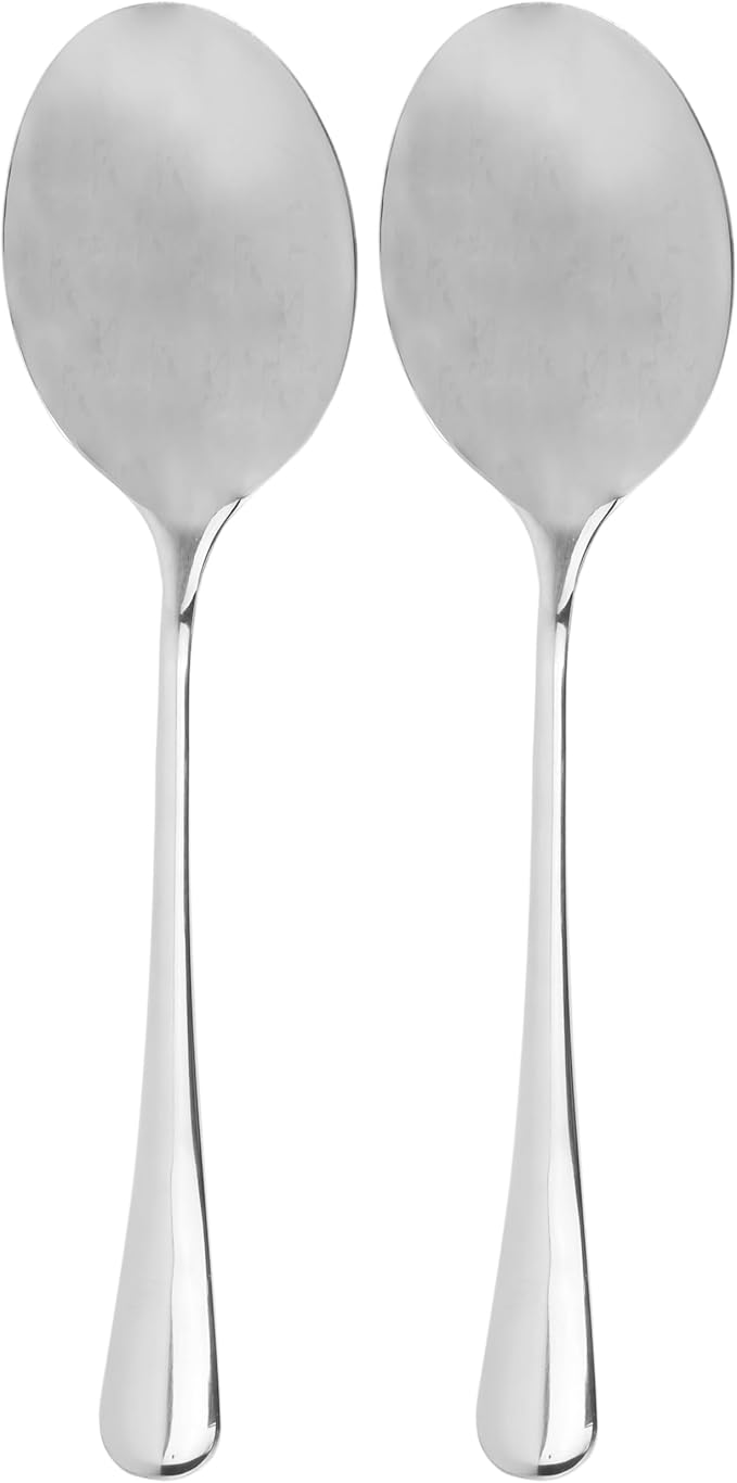 Cornucopia Brands X-Large Stainless Steel Serving Spoons (2-Pack), Buffet & Banquet Style Serving Utensils