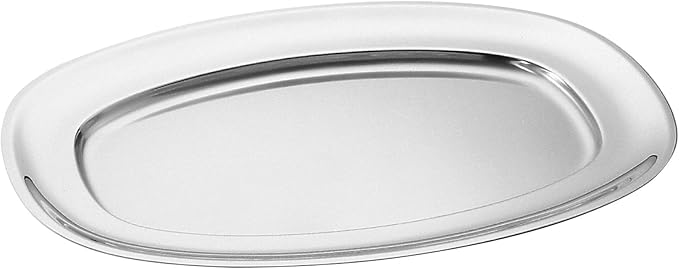 Metallurgica Motta Stainless Steel Serving Tray, 11.8 x 8.3-Inches